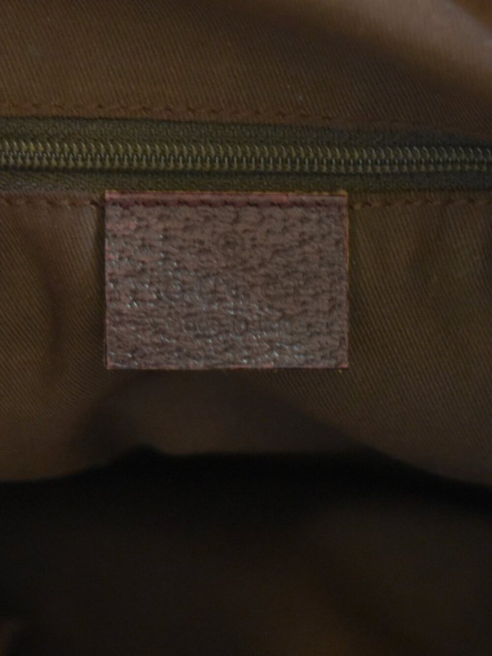 Gucci GG Canvas Web Stripe Tote Bag Vintage Brown Monogram Italy - Picture 15 of 16